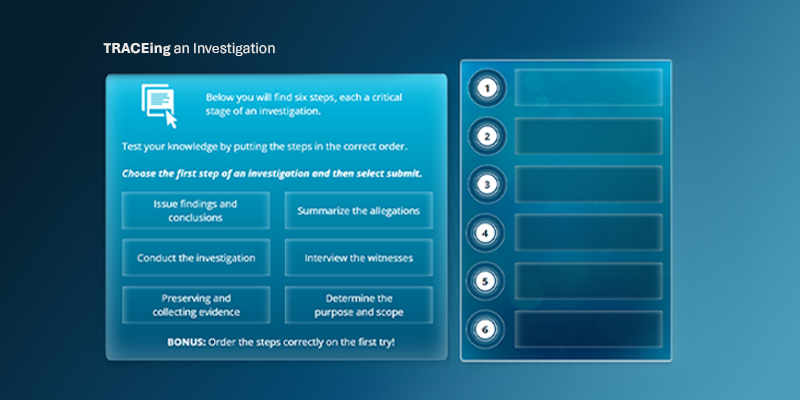 TRACEing an Investigation Game